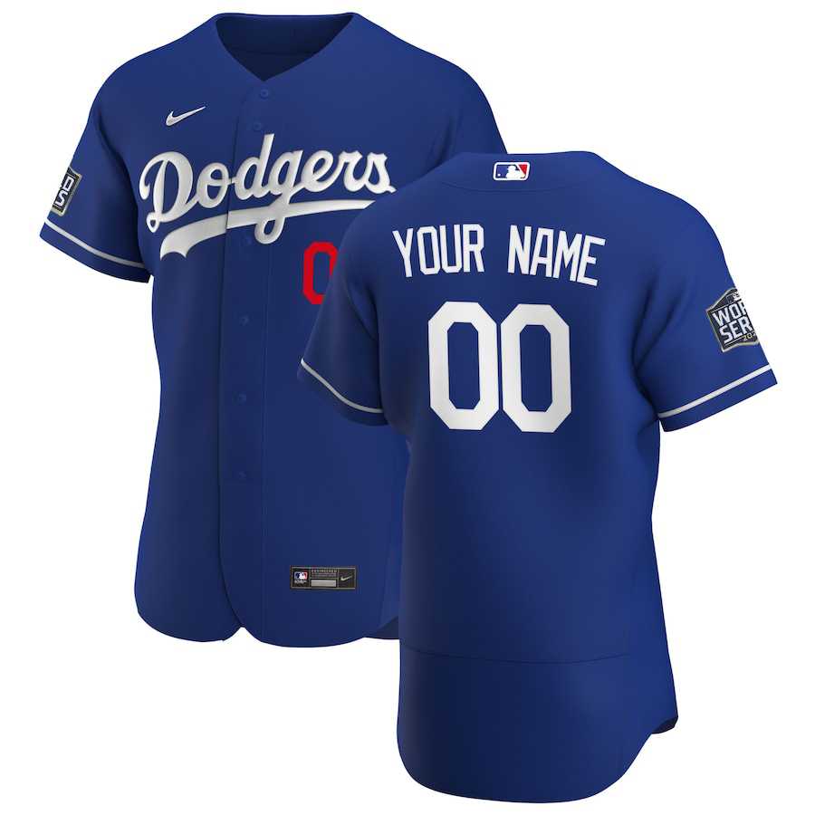 Los Angeles Dodgers Customized Nike Royal Alternate 2020 World Series Bound Player MLB Jersey